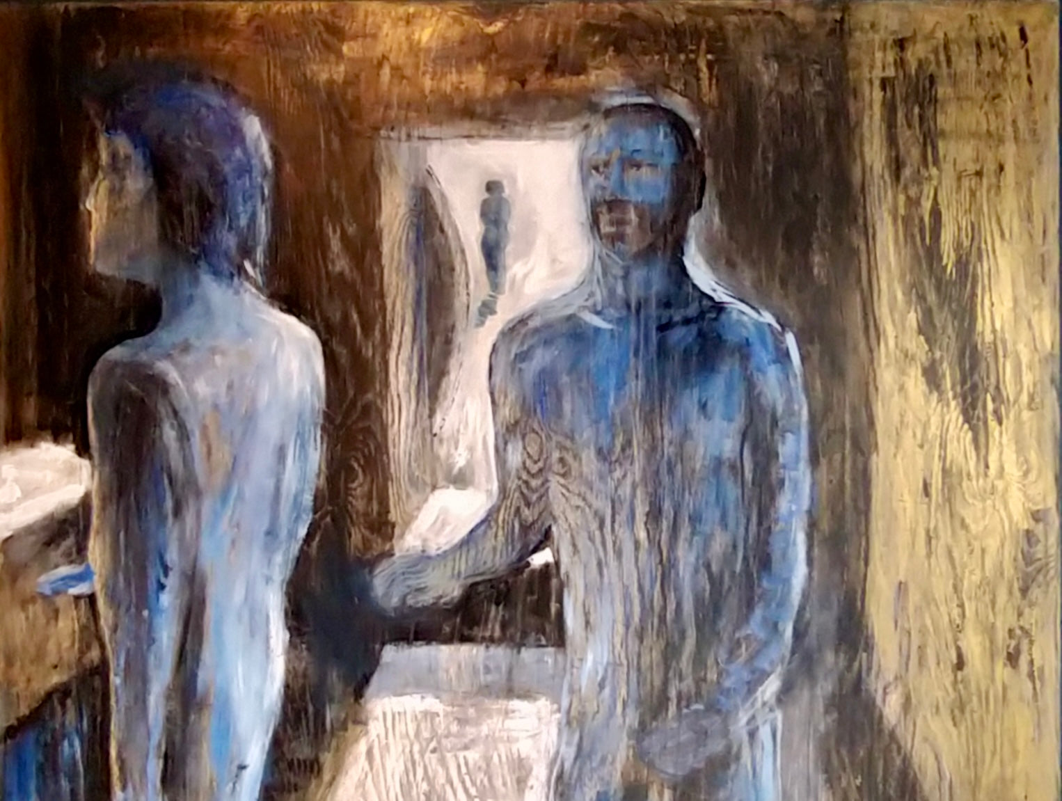 Empty grave. 80x60 cm, or 100x 75 cm. From the Wooden canvas series, printed on Alu plate